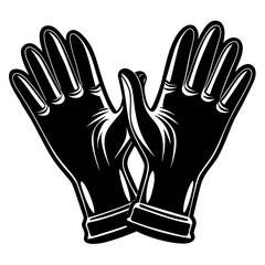 Medical gloves vector silhouette illustration svg file