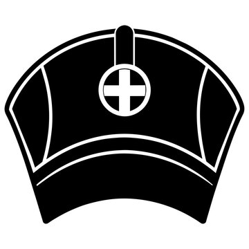 nurse cap vector silhouette illustration svg file