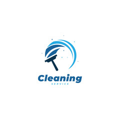 cleaning clean service logo icon vector.