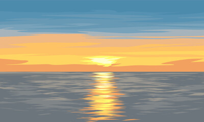 Obraz premium ocean scenery sunset landscape