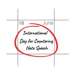 Obraz premium international day for countering hate speech, vector.