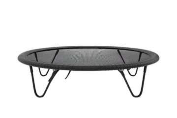Black Mini Trampoline Isolated On Black Background