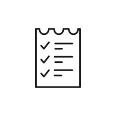 Shopping List icon. Simple shopping list icon for social media, app, and web design. Vector illustration.