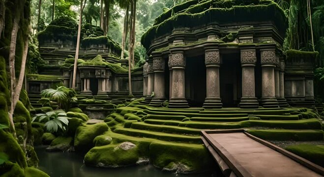 Majestic temple hidden in the rainforest