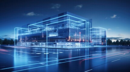 Fototapeta premium High tech industrial park with cutting edge technology