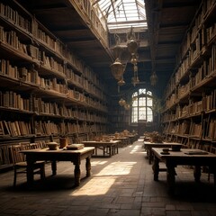 The book room in the old building