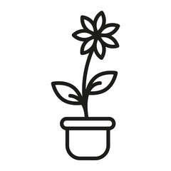 Indoor Plant Flowerpot Icon Perfect for Home Gardening and Decor