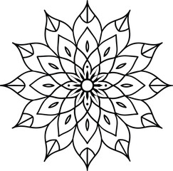black mandala with white bg