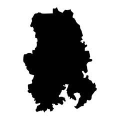 Udmurtia map, administrative division of Russia. Vector illustration.