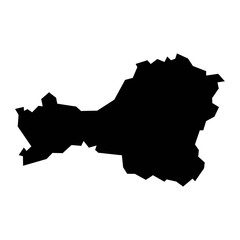 Tuva map, administrative division of Russia. Vector illustration.