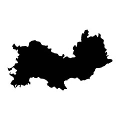 Fototapeta premium Mordovia map, administrative division of Russia. Vector illustration.