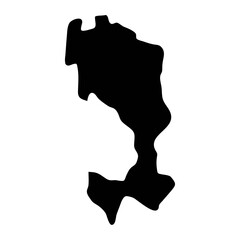 Ingushetia map, administrative division of Russia. Vector illustration.