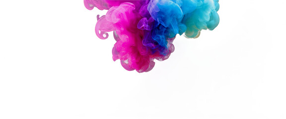Obraz premium Rainbow smoke forming abstract shapes on a black