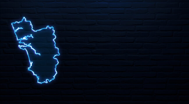 Goa map neon sign