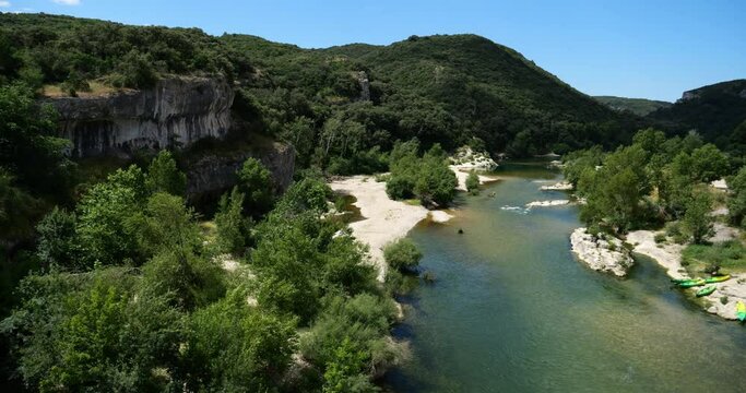 The Gardon canyon, Collias, Gard department, Occitania, France