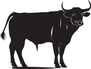 silhouette of a bull