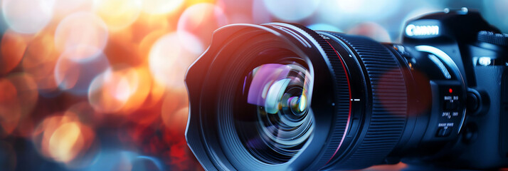 Professional DSLR Camera with High-Resolution Lens and Bokeh Effect - Perfect for Photography Enthusiasts and Professionals