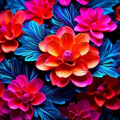  neon floral pattern bright and bold pattern design incorporatin
