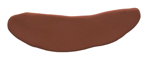 Plasticine is a brown brush isolated on a transparent background.
