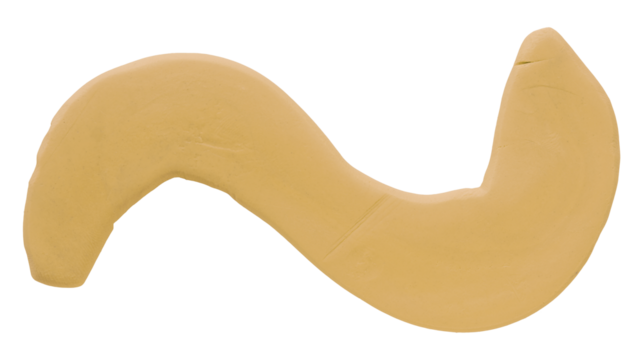 Plasticine is a light brown brush isolated on a transparent background.