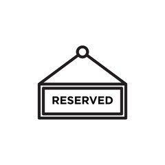 Reserved Sign Icon Perfect for Event Management and Reservation Systems