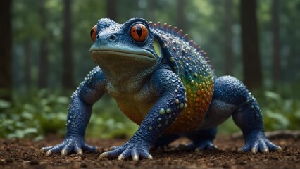 Obraz premium Fantasy Lizard in Forest