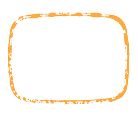 Oranger grunge Umrandung mit ovaler Form