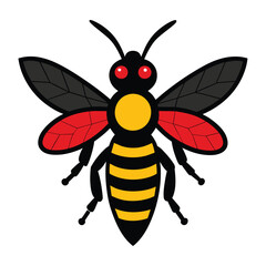 Solid color Forest Cuckoo Bumblebee animal vector design