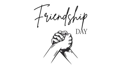 This cheerful animated "Happy Friendship Day" vector illustration celebrates Friendship Day. Perfect for greeting cards, social media posts, and gifts.