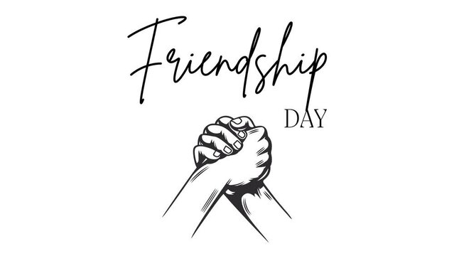 This cheerful animated "Happy Friendship Day" vector illustration celebrates Friendship Day. Perfect for greeting cards, social media posts, and gifts.