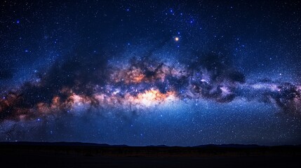 Serene Patagonia Dark Sky Night: Milky Way and Stars in the Uninhabited Landscape of Argentina