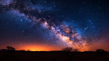 Fototapeta premium 'Mesmerizing Patagonia Dark Sky: Milky Way & Stars in Uninhabited Landscape for Stargazing Enthusiasts'