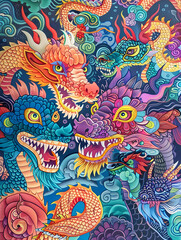 Fototapeta premium cartoon illustrator card or background