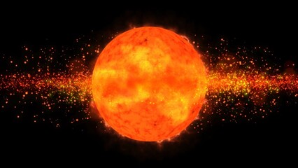 energy sector. Futuristic magical plasma circle glows in space