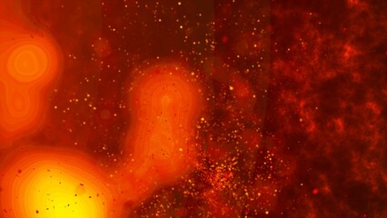 bright sparkling sparks and smoke from the fire
