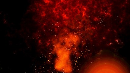 Obraz premium bright sparkling sparks and smoke from the fire 