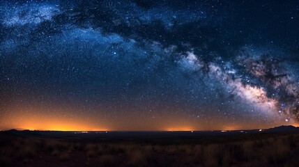 Fototapeta premium Surreal Serenity of Super Dark Sky Night in South Africa - Minimalist Night Sky Photography with Stars and Milky Way
