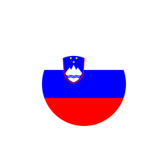 Fototapeta premium Round Slovenia country flag design element