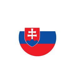 Obraz premium Round Slovakia country flag design element