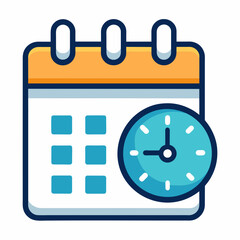 Calendar Clock Vector illustration