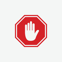 Do not touch icon vector logo design template