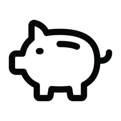 Simple Piggybank icon. The icon can be used for websites, print templates, presentation templates, illustrations, etc