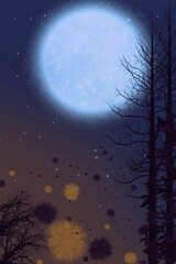 moon and stars