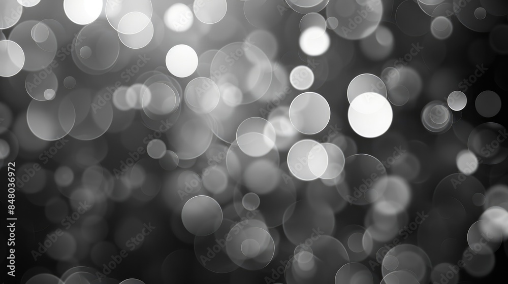Wall mural grey bokeh circles in an abstract background stunning backdrop featuring particles