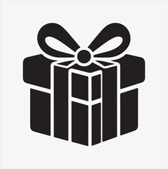 Gift Box Icon vector silhouette art illustration 