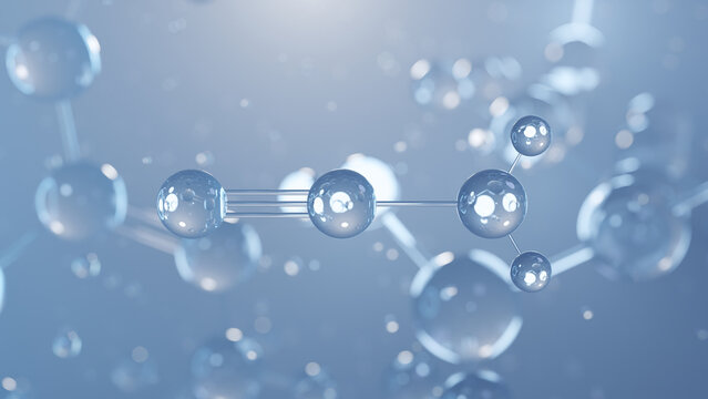 cyanamide molecular structure 3d, cyanamides, structural chemical formula view from a microscope