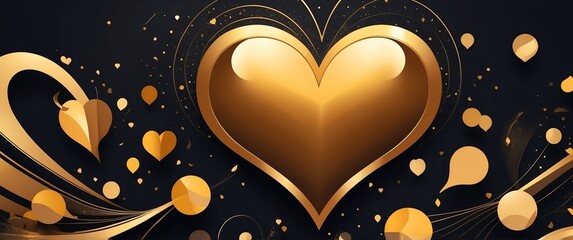 gold theme retro abstract concept banner background illustration