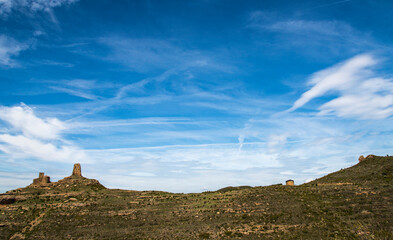 Château et chapelle de Marcuello à Sarsamarcuello, Aragon, Espagne