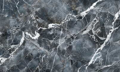 Obraz premium Bardiglio marble wall, gray with white veins, marble texture