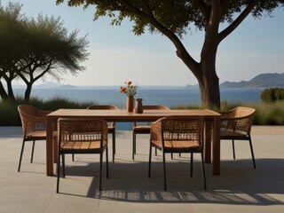 Seaside Outdoor Dining Elegance